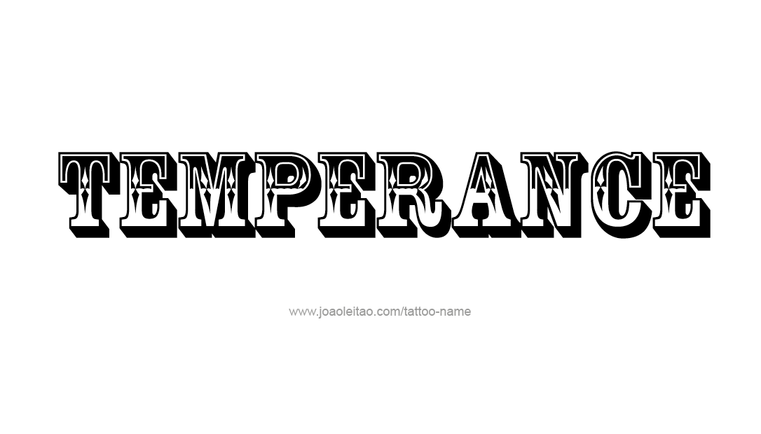 Tattoo Design Name Temperance   