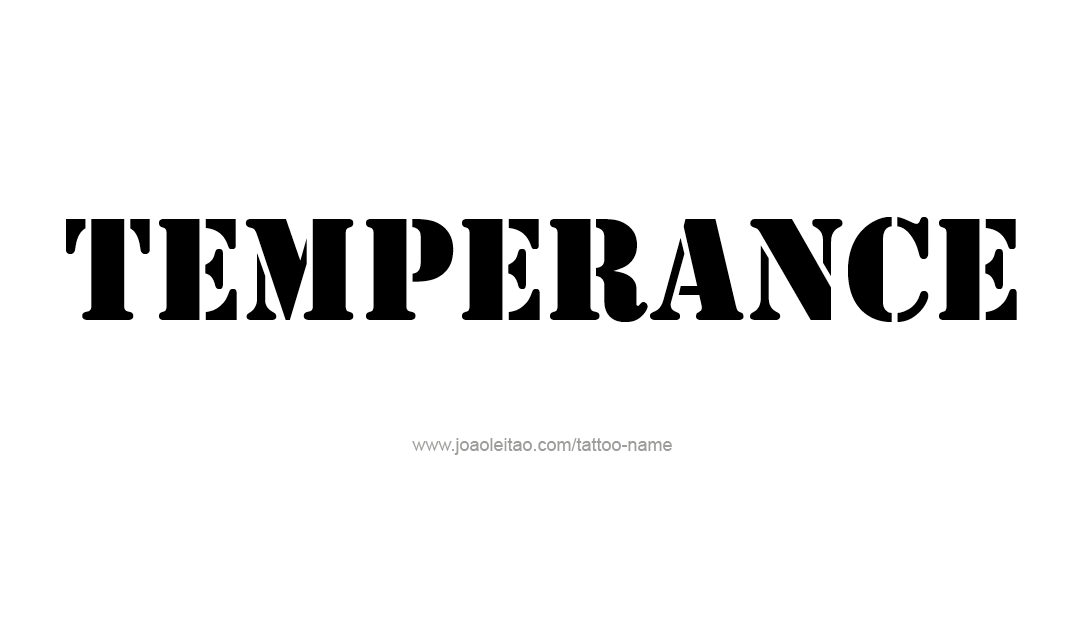 Tattoo Design Name Temperance   