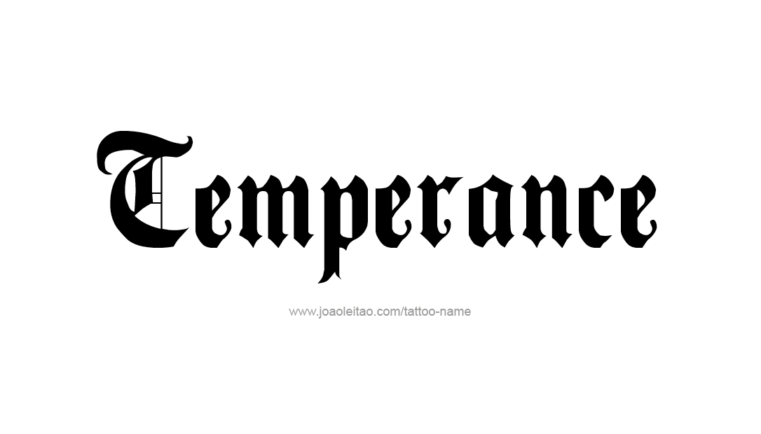 Tattoo Design Name Temperance   