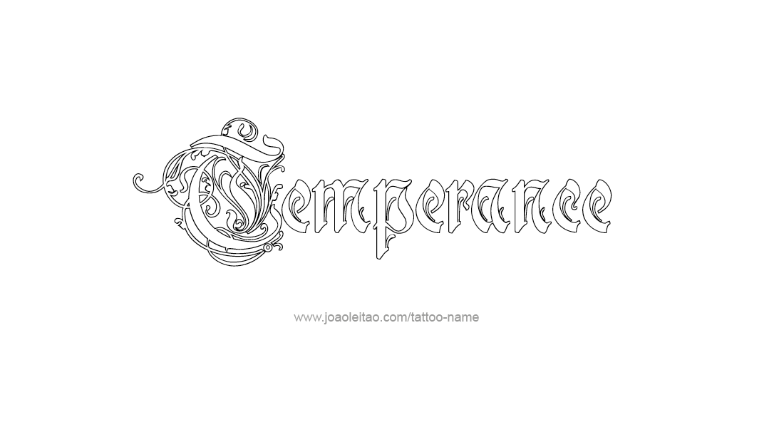 Tattoo Design Name Temperance   