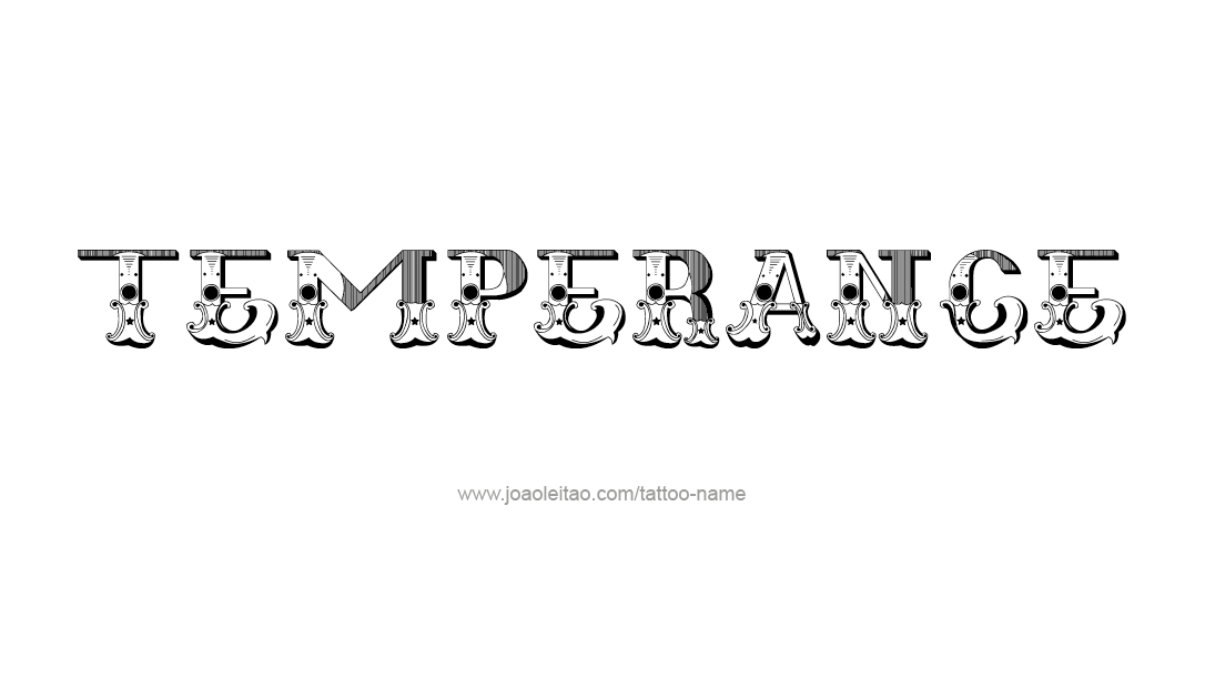 Tattoo Design Name Temperance   