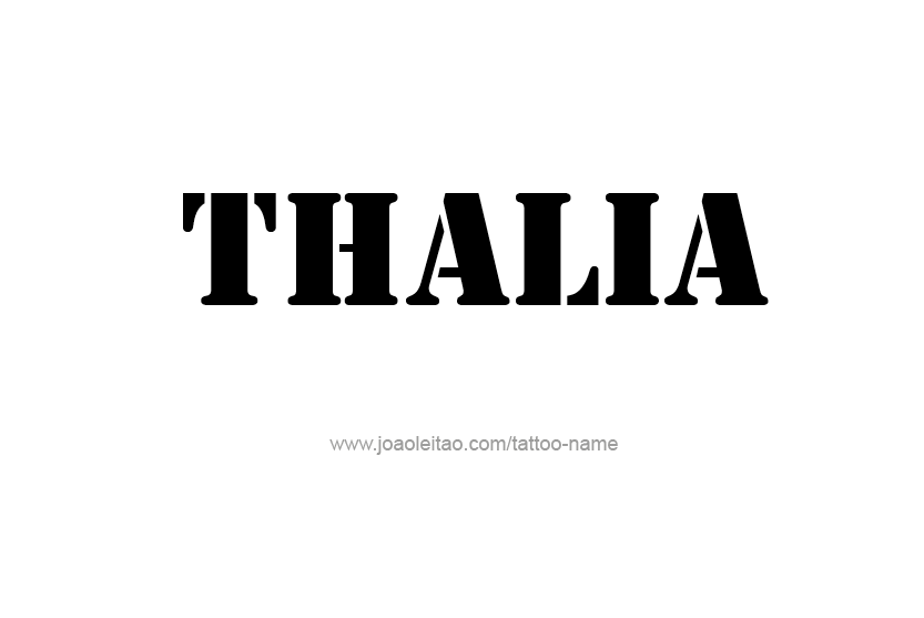 Tattoo Design Name Thalia   