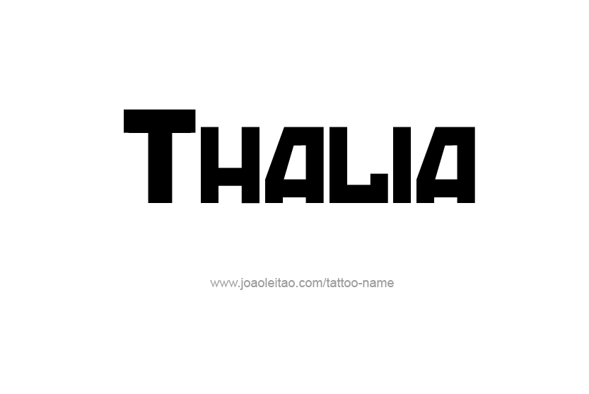 Tattoo Design Name Thalia   