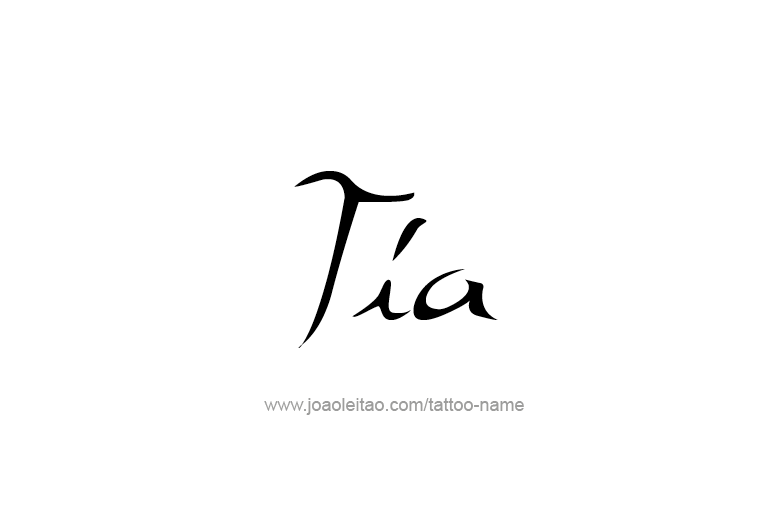 Tattoo Design Name Tia   