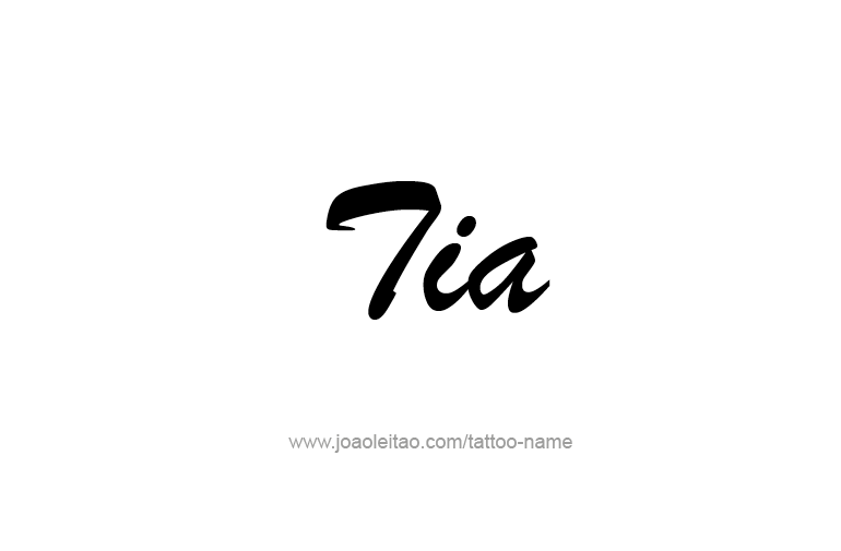 Tattoo Design Name Tia   