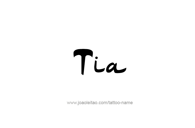 Tattoo Design Name Tia   