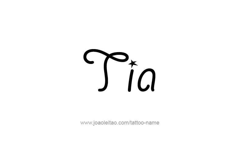 Tattoo Design Name Tia   