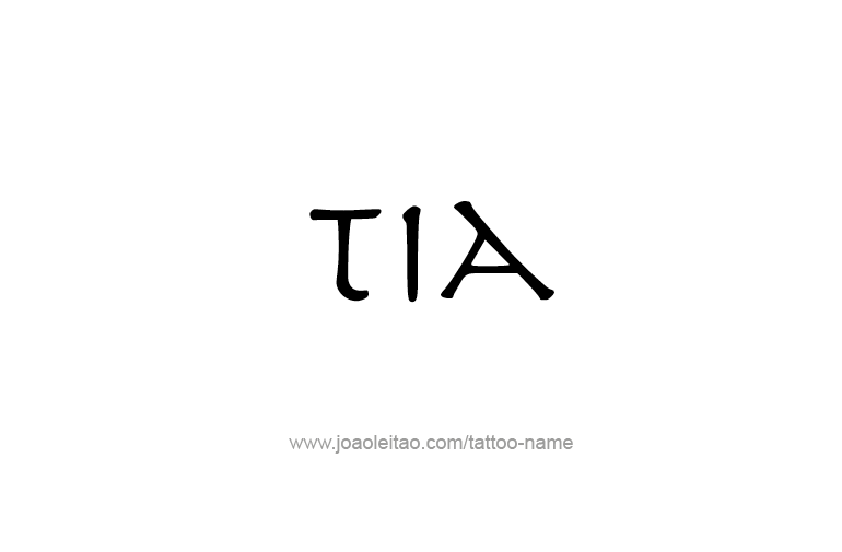 Tattoo Design Name Tia   