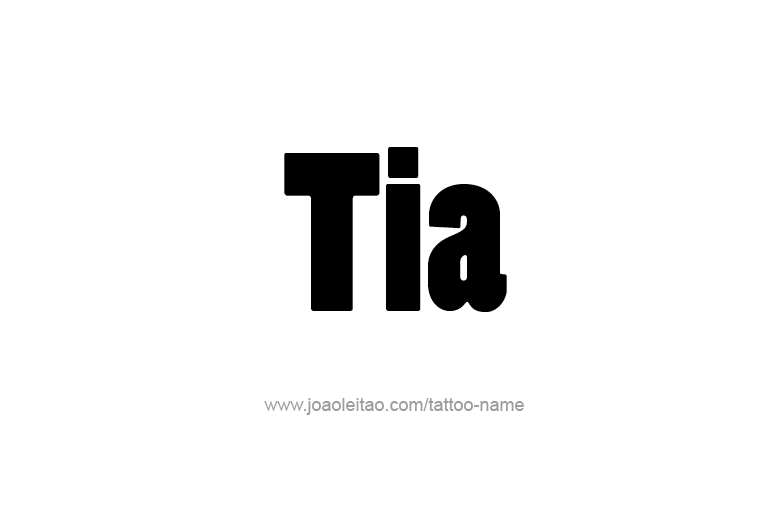 Tattoo Design Name Tia   