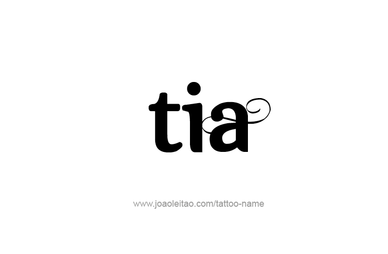 Tattoo Design Name Tia   