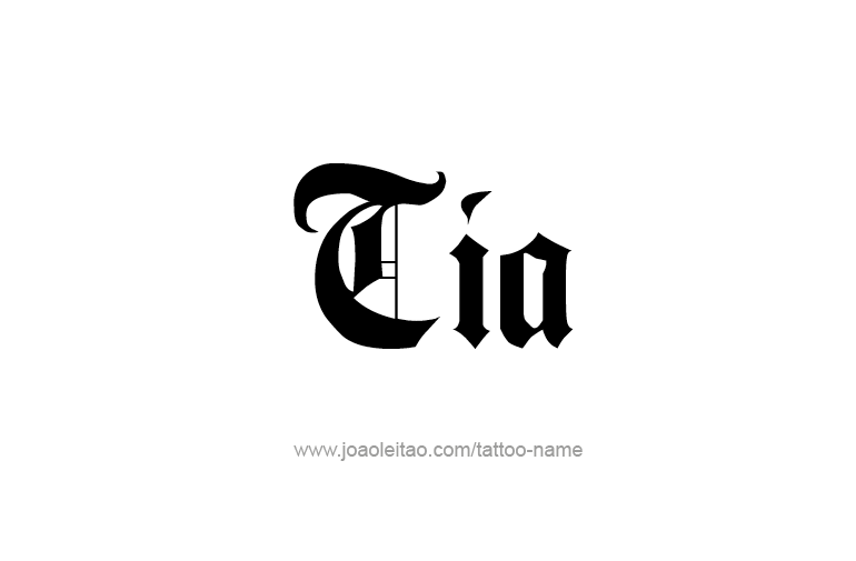 Tattoo Design Name Tia   