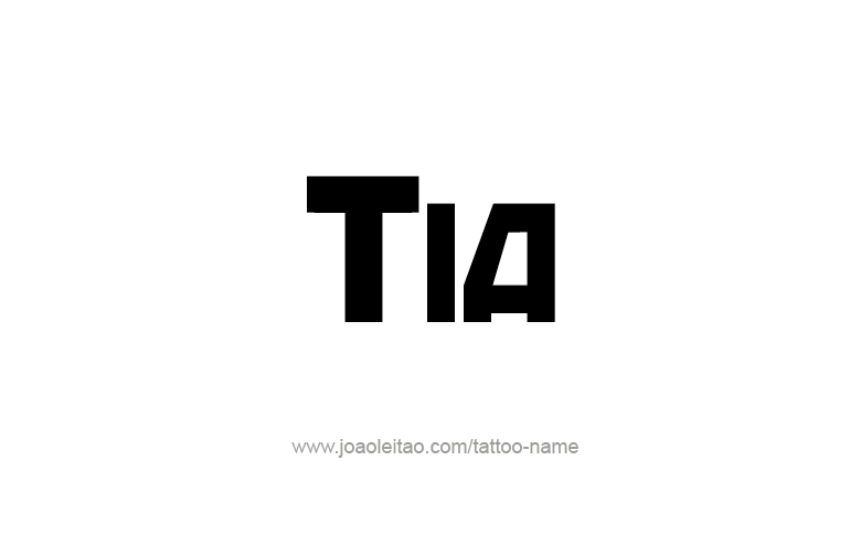 Tattoo Design Name Tia   