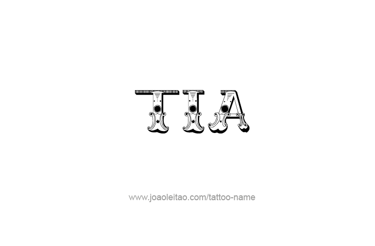 Tattoo Design Name Tia   