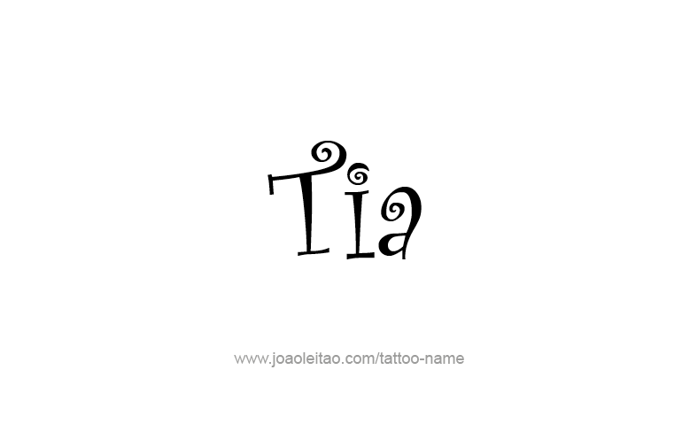 Tattoo Design Name Tia   