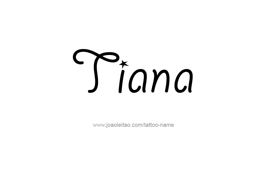 Tattoo Design Name Tiana   