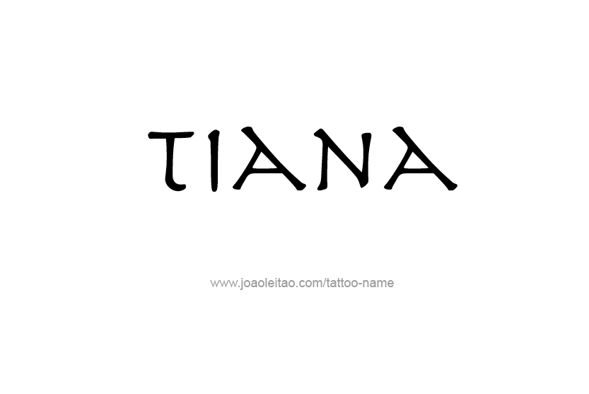 Tattoo Design Name Tiana   