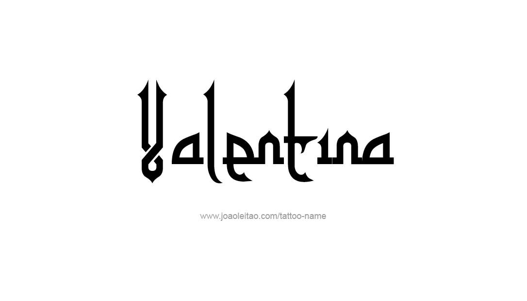 Tattoo Design Name Valentina   