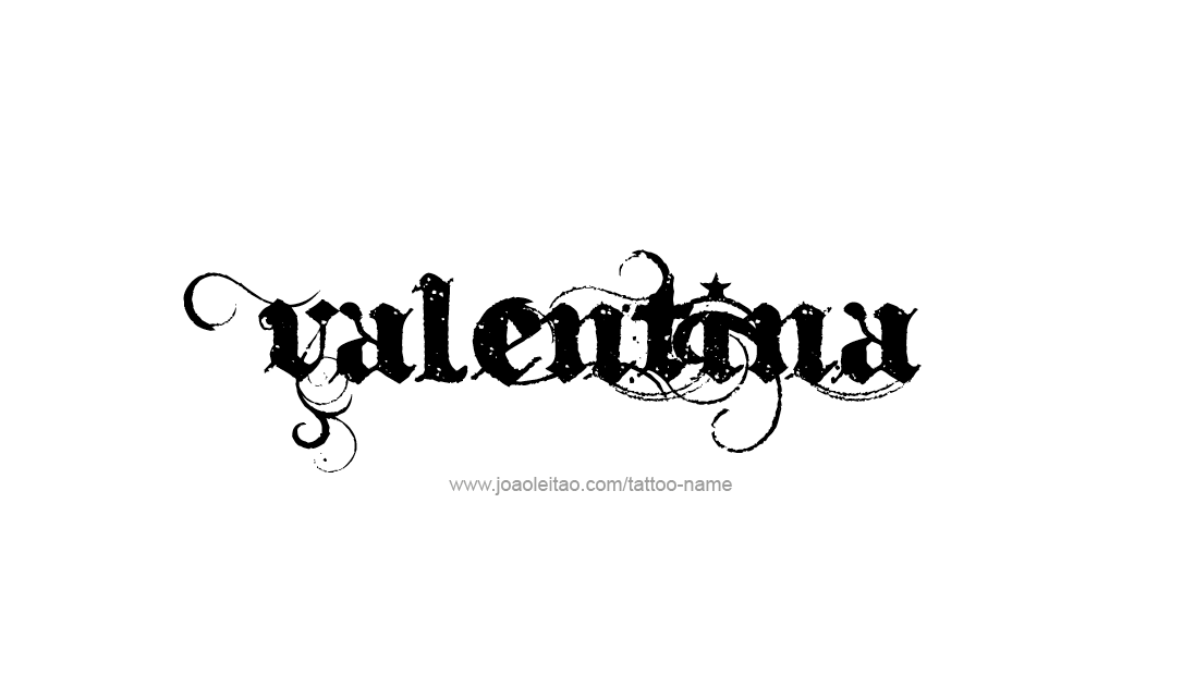 Tattoo Design Name Valentina   