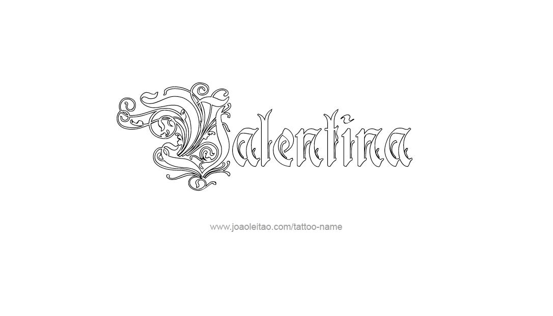 Tattoo Design Name Valentina   