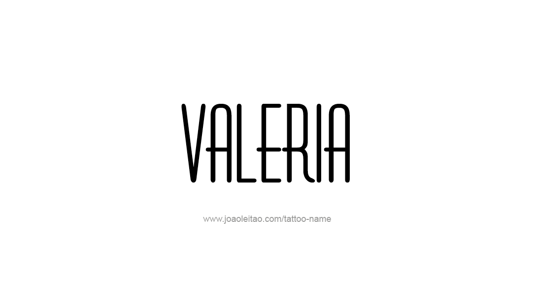 Tattoo Design Name Valeria   