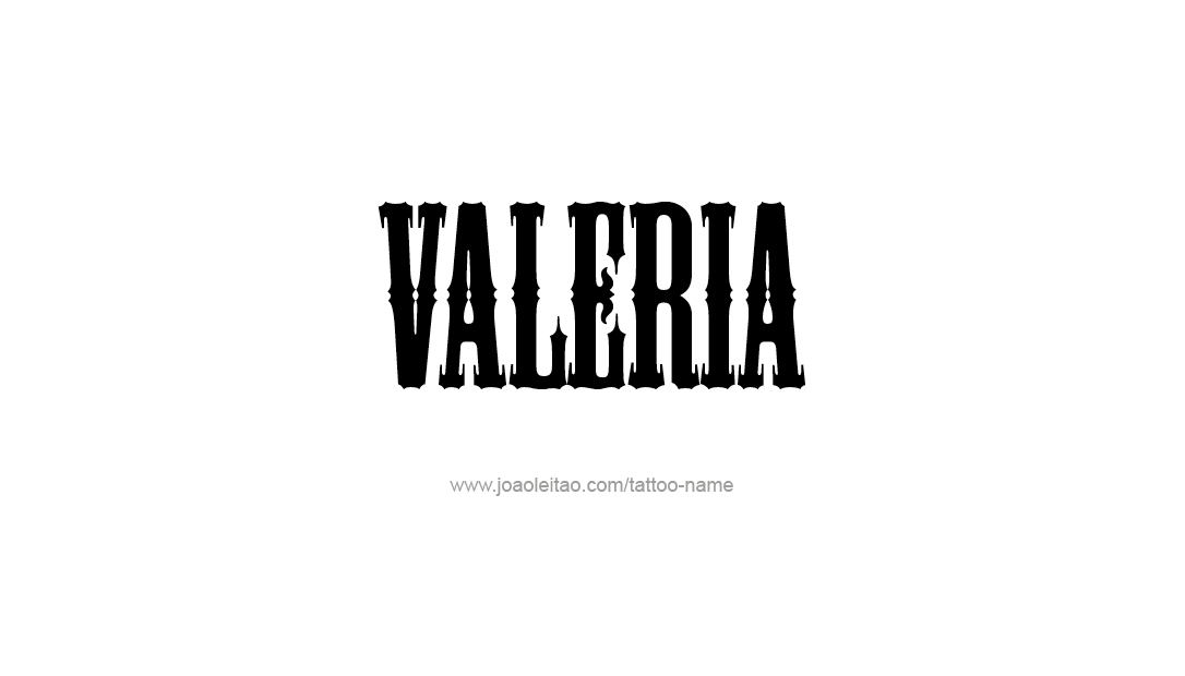 Tattoo Design Name Valeria   