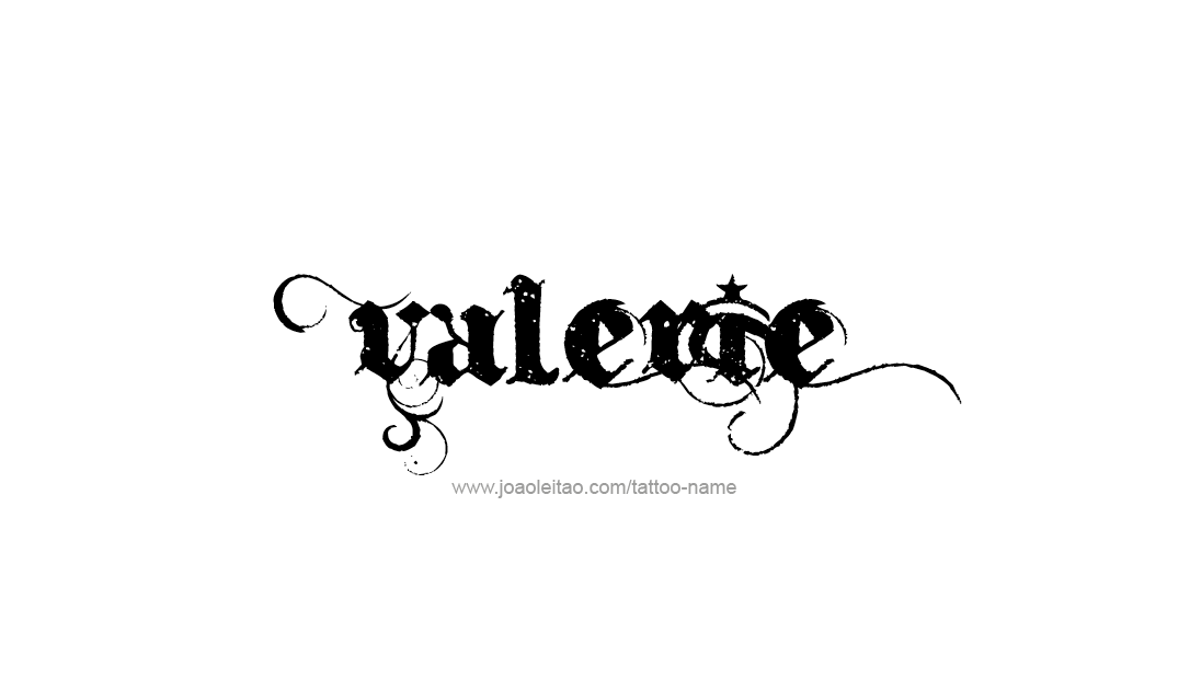 Tattoo Design Name Valerie   