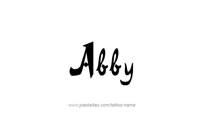 Tattoo Design  Name Abby   