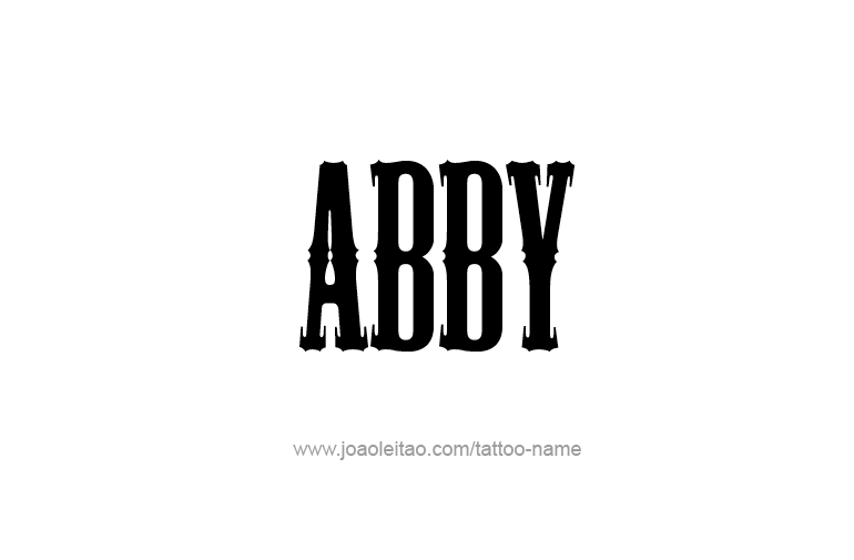 Tattoo Design  Name Abby   