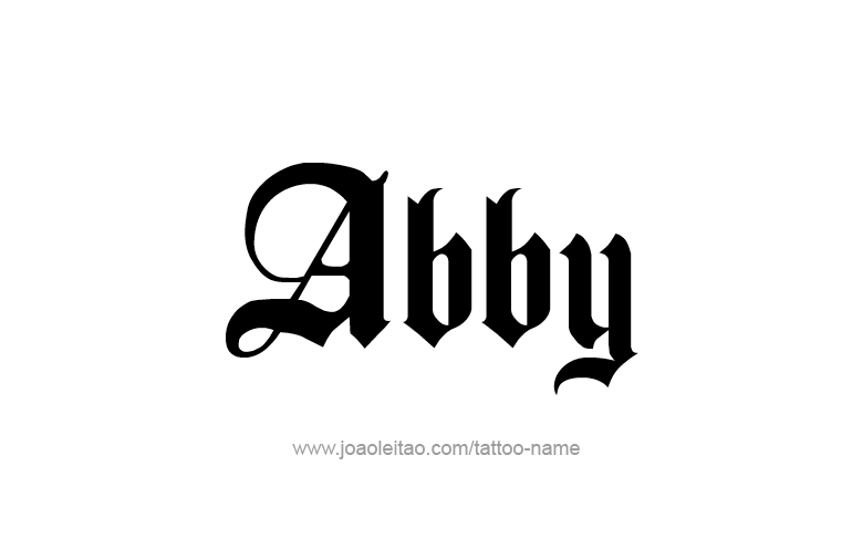 Tattoo Design  Name Abby   