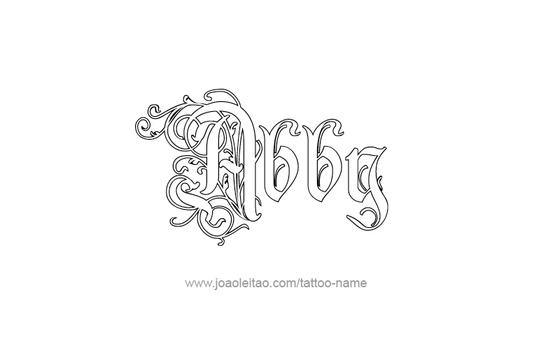 Tattoo Design  Name Abby   