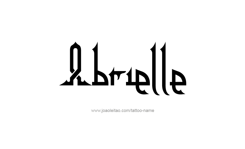 Tattoo Design  Name Abrielle   