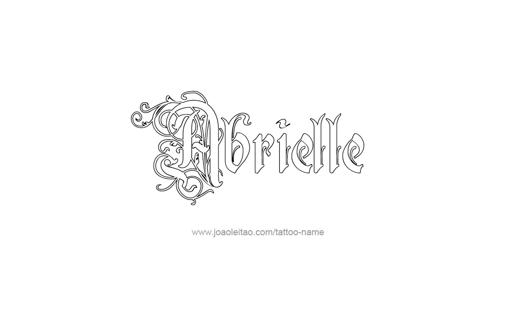 Tattoo Design  Name Abrielle   