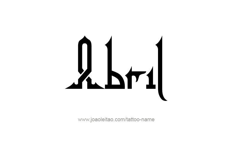 Tattoo Design  Name Abril   