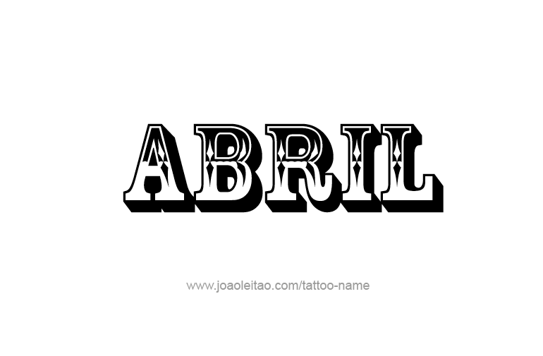 Tattoo Design  Name Abril   