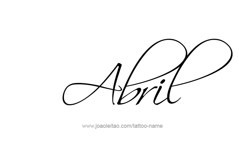 Tattoo Design  Name Abril   