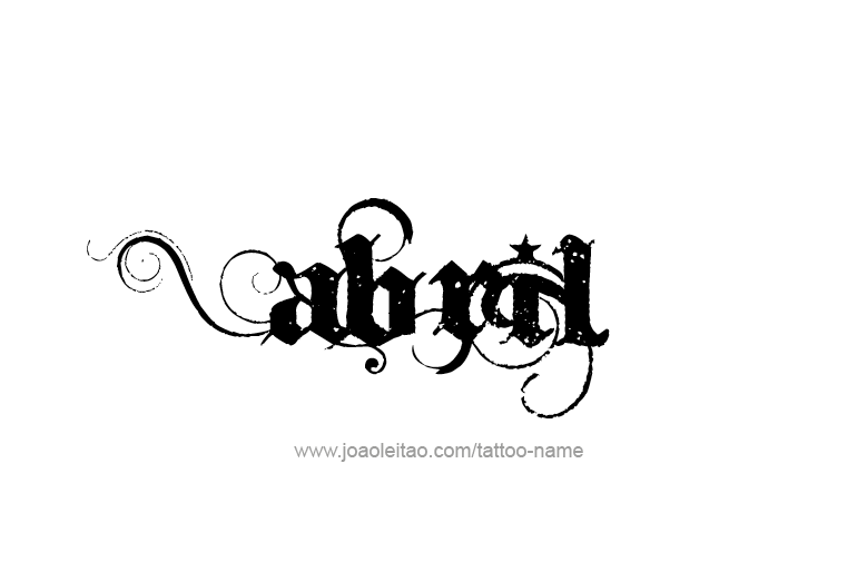 Tattoo Design  Name Abril   