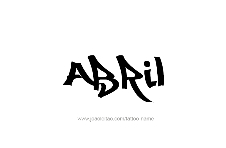 Tattoo Design  Name Abril   