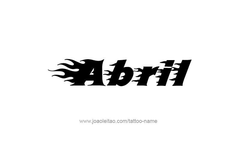 Tattoo Design  Name Abril   