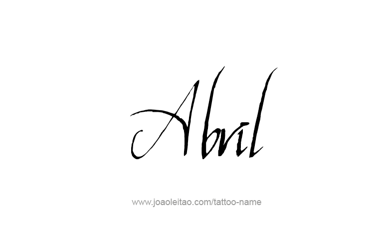 Tattoo Design  Name Abril   