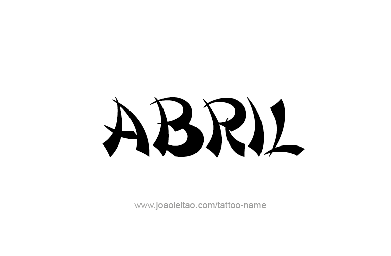 Tattoo Design  Name Abril