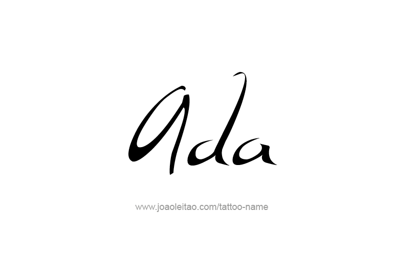 Tattoo Design  Name Ada   