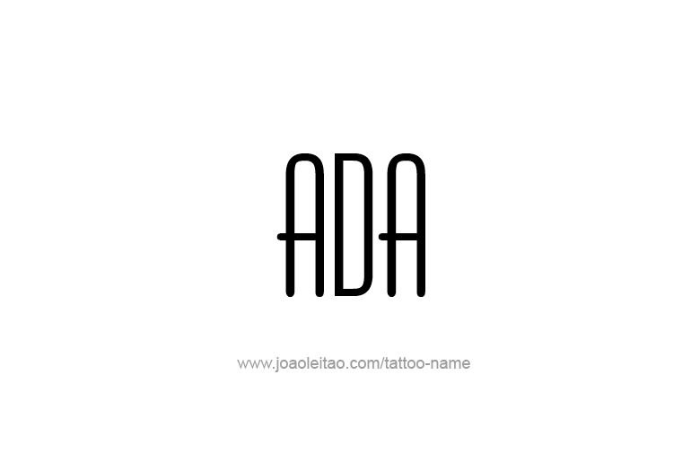 Tattoo Design  Name Ada   