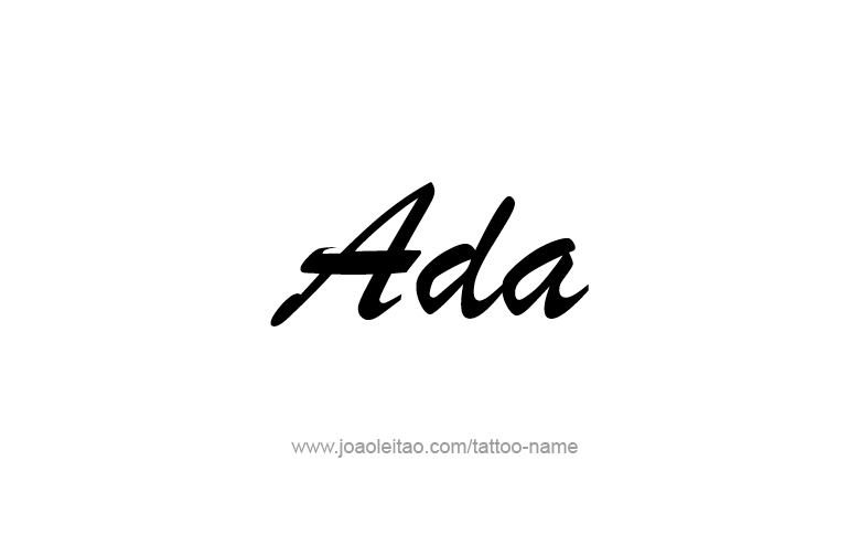 Tattoo Design  Name Ada   