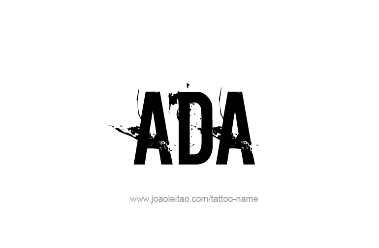 Tattoo Design  Name Ada   