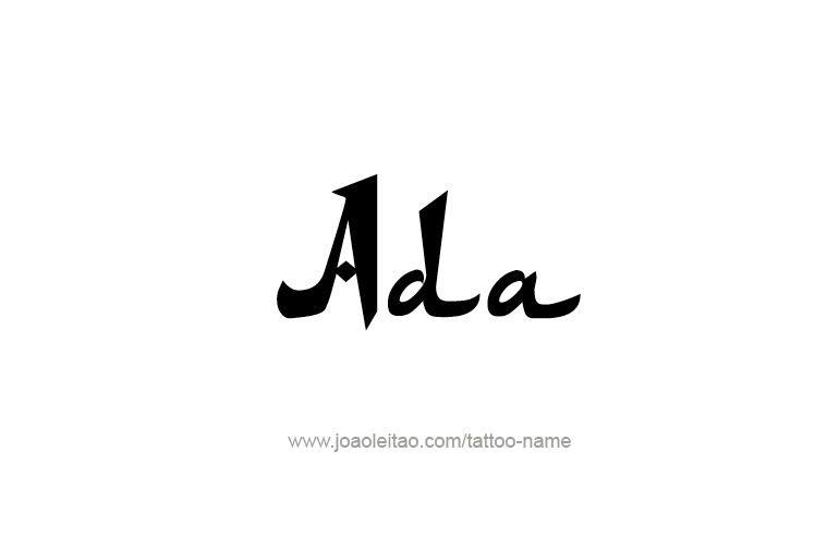 Tattoo Design  Name Ada   