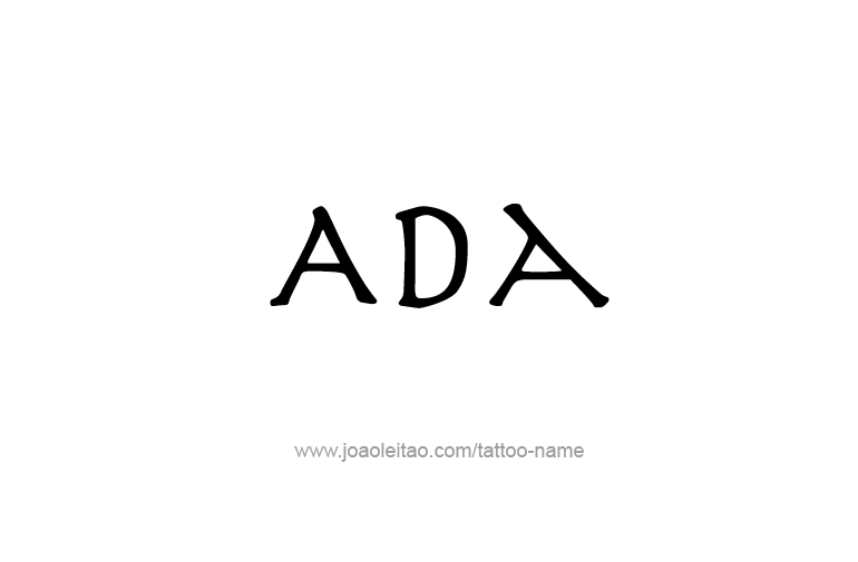 Tattoo Design  Name Ada   