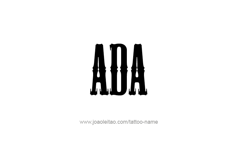 Tattoo Design  Name Ada   