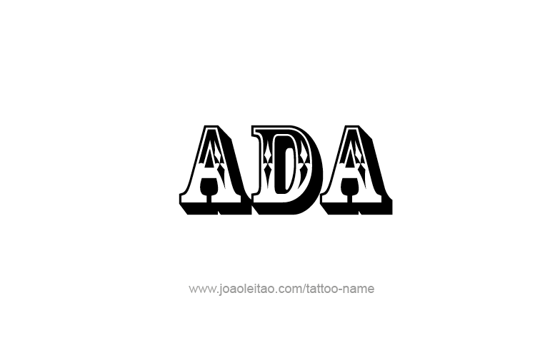 Tattoo Design  Name Ada   