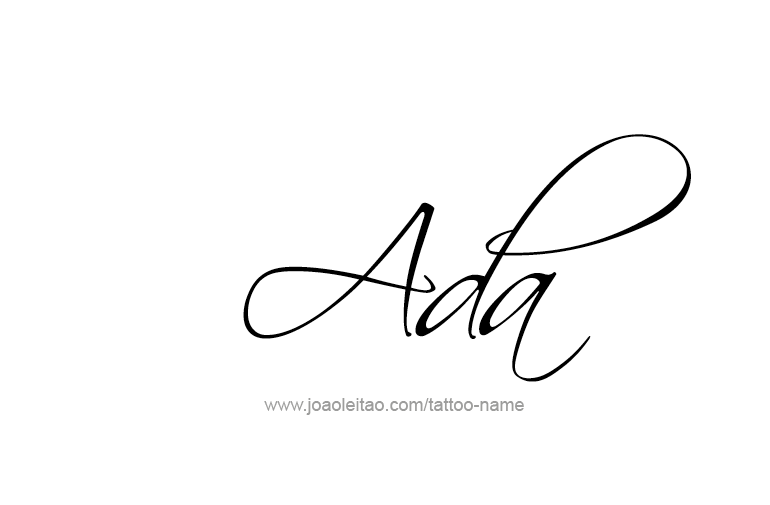 Tattoo Design  Name Ada   