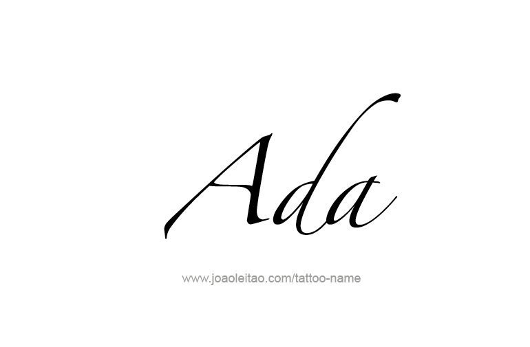 Tattoo Design  Name Ada   